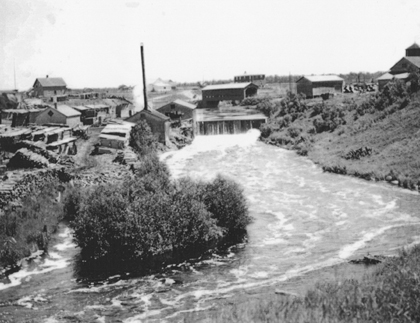 Le moulin Lacquerre en 1938. Il fut rebâti en 1932 après l'incendie.